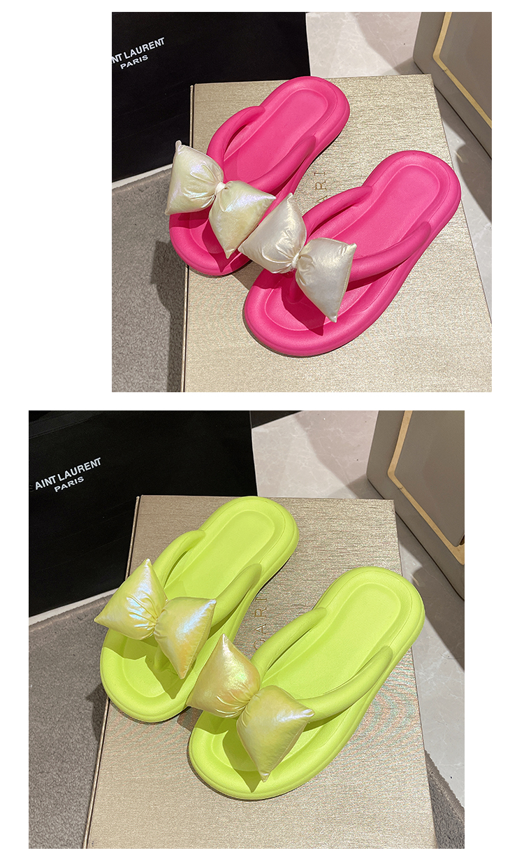 Women's Flip Flops Flat Bowknot Beach Sandals Summer Fairy Style_voghion.com