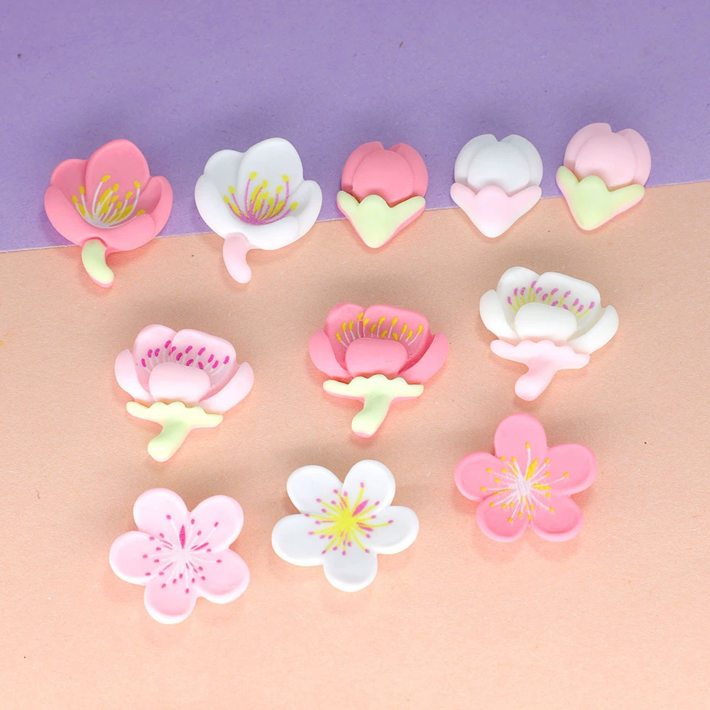 Свежий персиковый цвет вишневый цвет кремовый клей смола ювелирные изделия