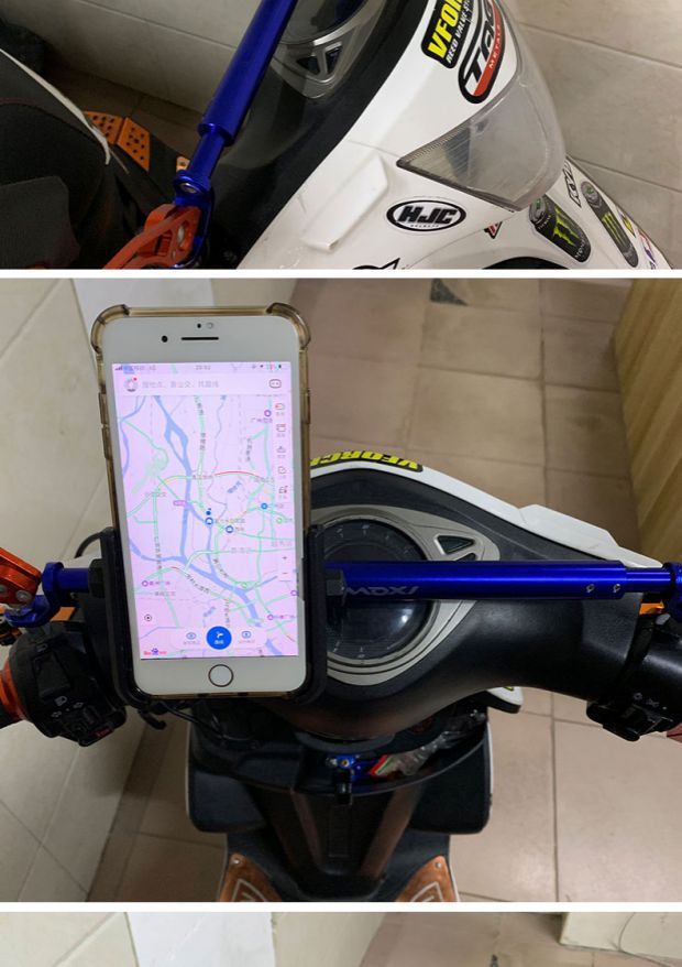 Motorcycle Multifunctional Extension Bracket Modified Balance Bar Electric Vehicle Scooter Rearview Mirror Reinforced Crossbar Bracket
