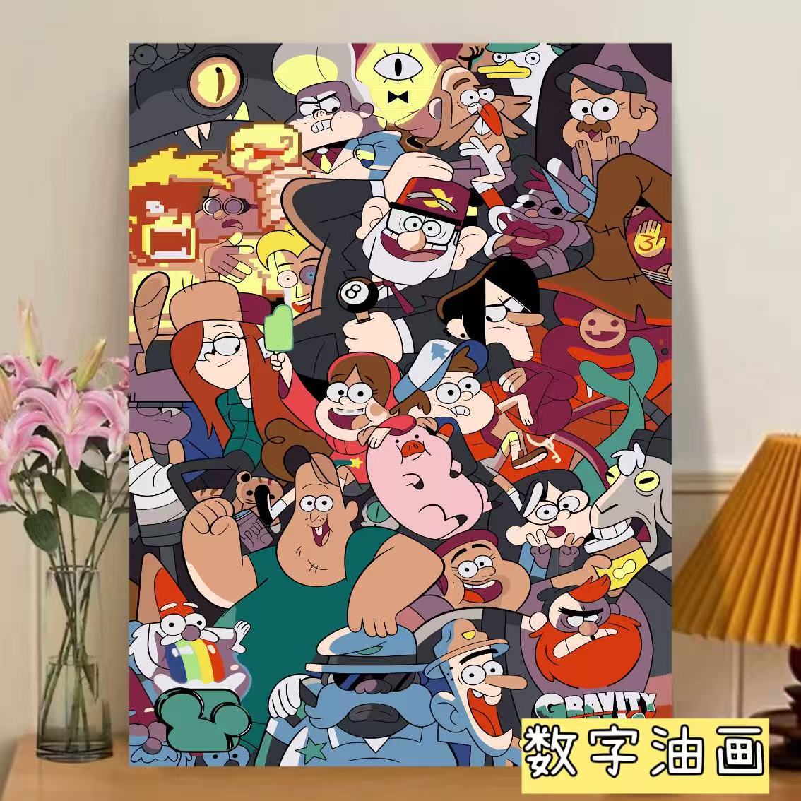 Quirky Town Digital Oil Painting DIY Hand-Painted Coloring Children's Craft Super Marines Acrylic Oil Paint Decorative Painting