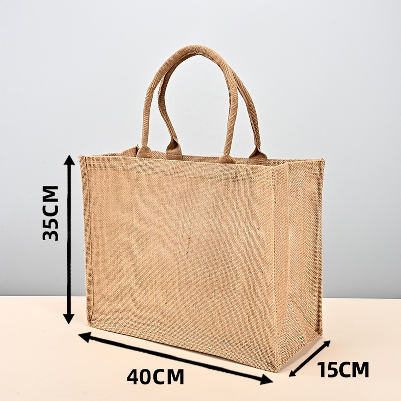 スポットリネンハンドバッグカスタムリネン無印良品バッグプリントパターンハイエンドギフトジュートバッグdiy|undefined