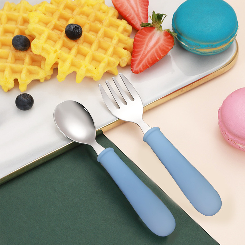 그레이 블루 포크와 스푼 + 보관함