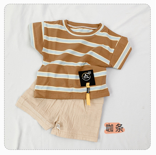 Sports and Leisure Set for 1-6 Year Old Boys - Summer T-shirt and Shorts with Elastic and Loose Fit