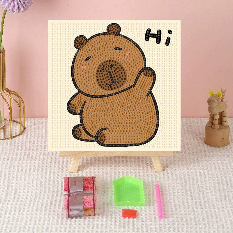 Алмазная вышивка (canvas) Genshin Impact DIY, 20×20 / 30×30, деревянная внутренняя рама и набор инструментов