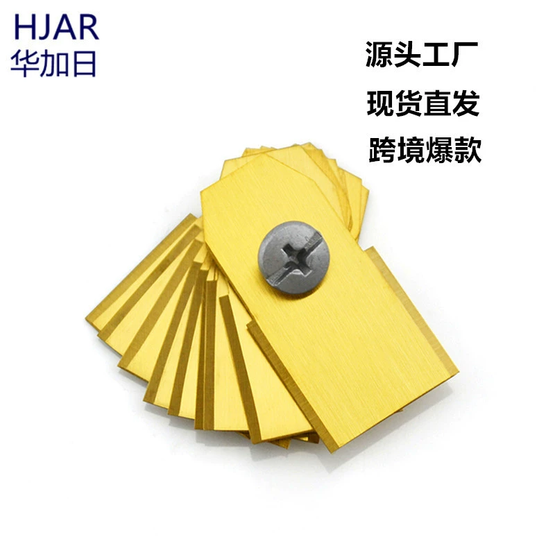 Лезвие кустореза Huswarner, наполовину разрезанное лезвие для газонокосилки, умный робот с титановым покрытием, лезвие для газонокосилки