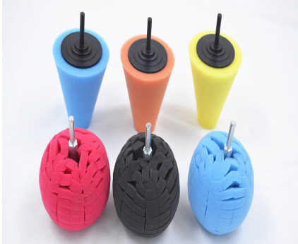 Venta al por mayor cubo de la rueda del coche pulido esponja disco cono pulido esponja rueda manija de la puerta interior pulido rueda para taladro eléctrico