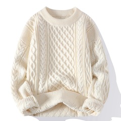 冬服のセーターの男性の新型の丸首の純色のニットの春と秋の糸の服の格好がいいです。