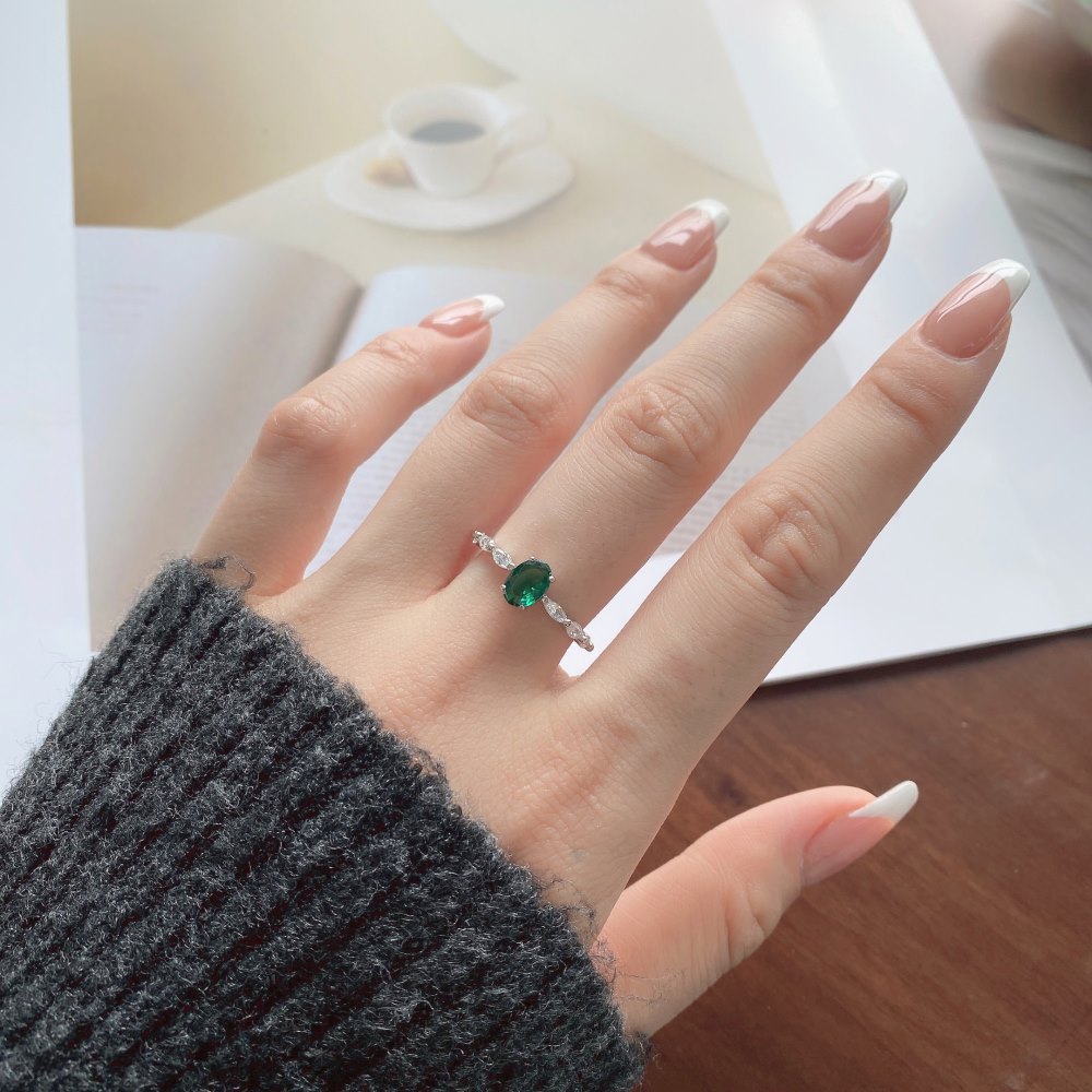 Rings Classification Holiday Occasion 925 Sterling Silver Material Square Pattern 925 Sterling Silver Zircon Square Rings