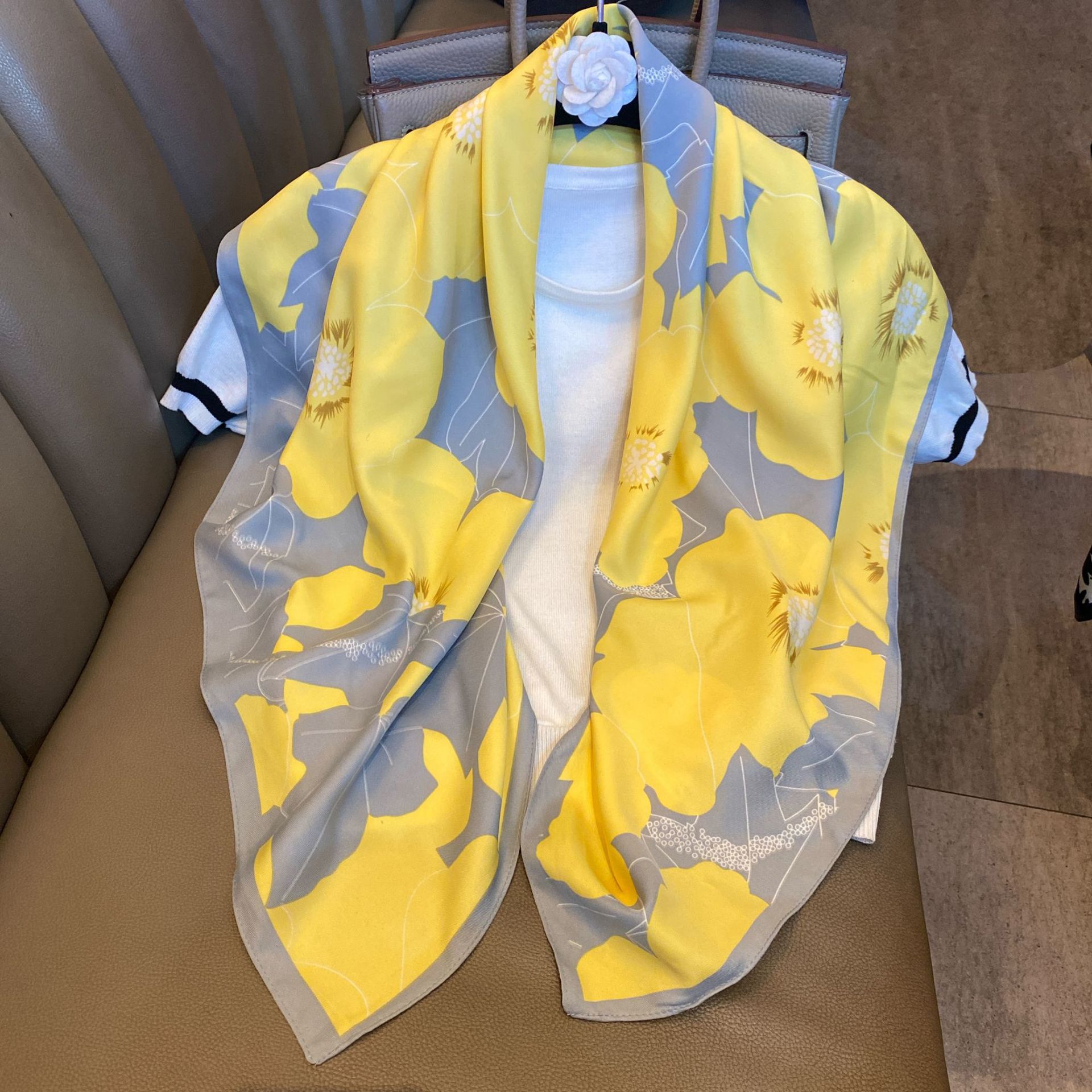 Women's Gender Women's Simple Style Color Block Polyester Printing Scarf