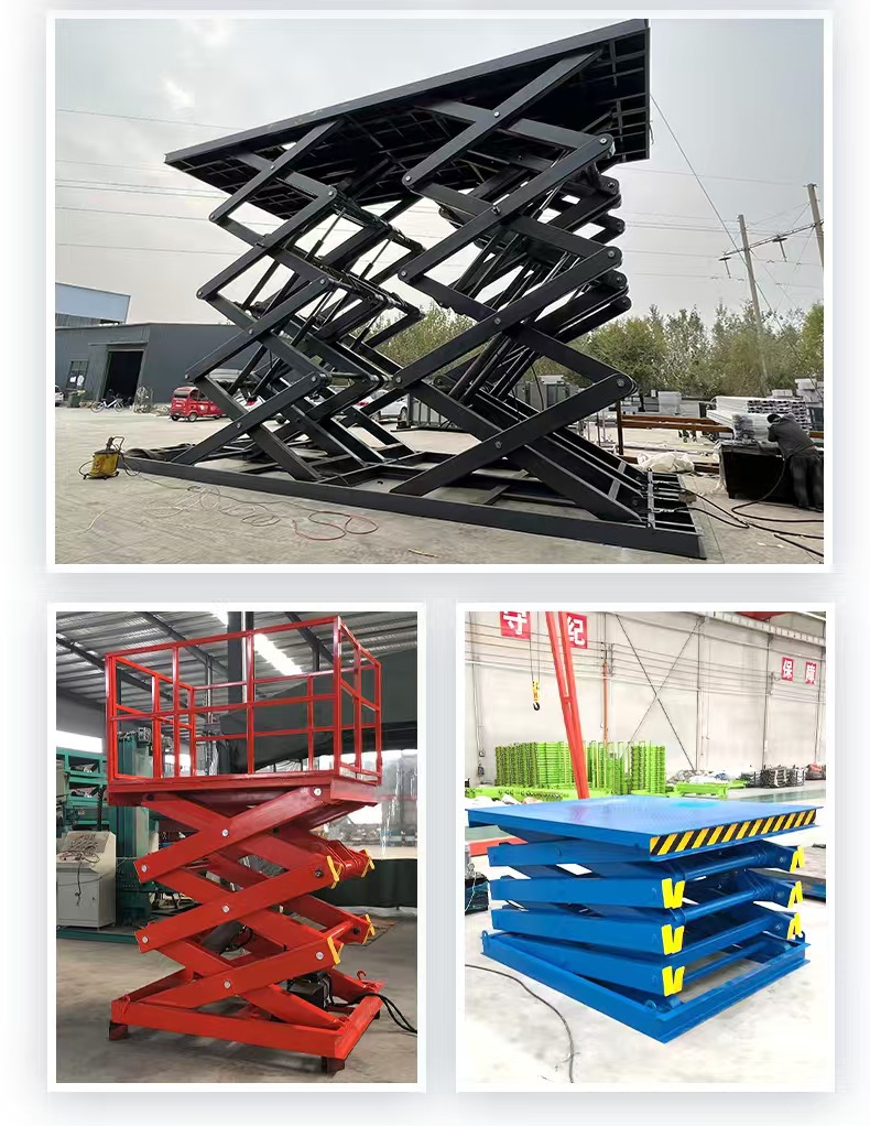 Factory workshop large-tonnage electric fixed scissor lift, warehouse heavy-duty loading and unloading platform, high-altitude work platform