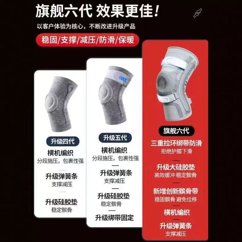 薄款护膝尼龙运动型膝关节半月板专用登山硅胶运动跪地膝盖髌骨带|undefined