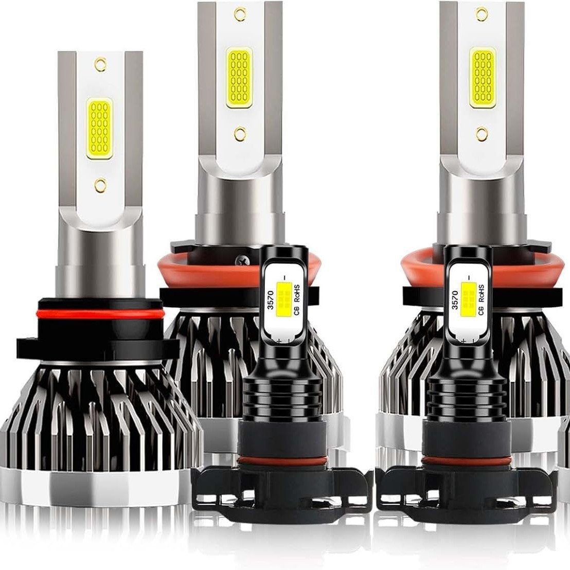 Faros transfronterizos de automóviles LED faro de niebla 9005 9006 h11 CSP LED conjunto de luz blanca image 4