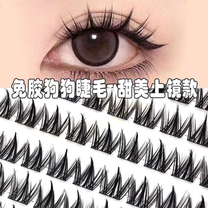 100簇大容量免胶小奶犬系假睫毛懒人浓密自然新手睫毛漫画分段|undefined