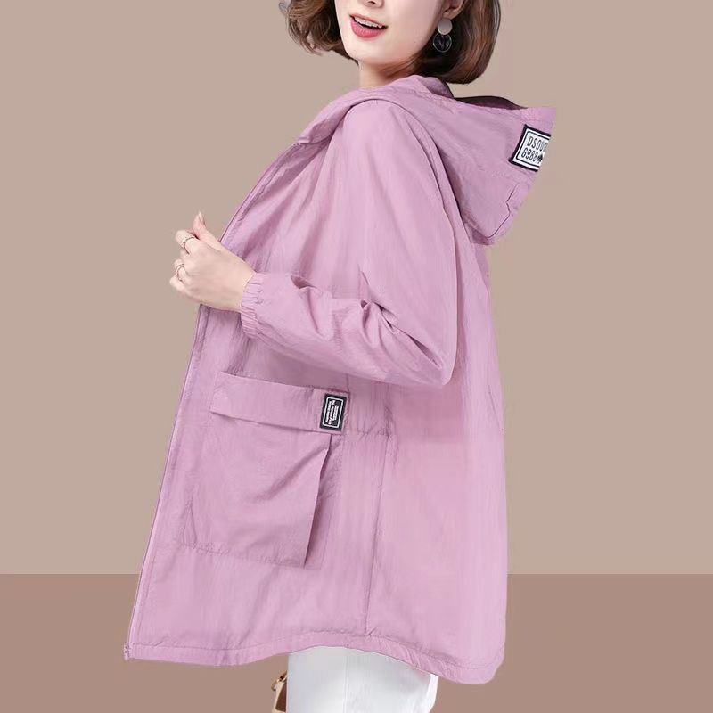 大きいサイズの中長のゆったりした日焼け止め服の女性の新型の中長タイプの紫外線防止日焼け止め服のコートのファッションのお母さんの服|undefined
