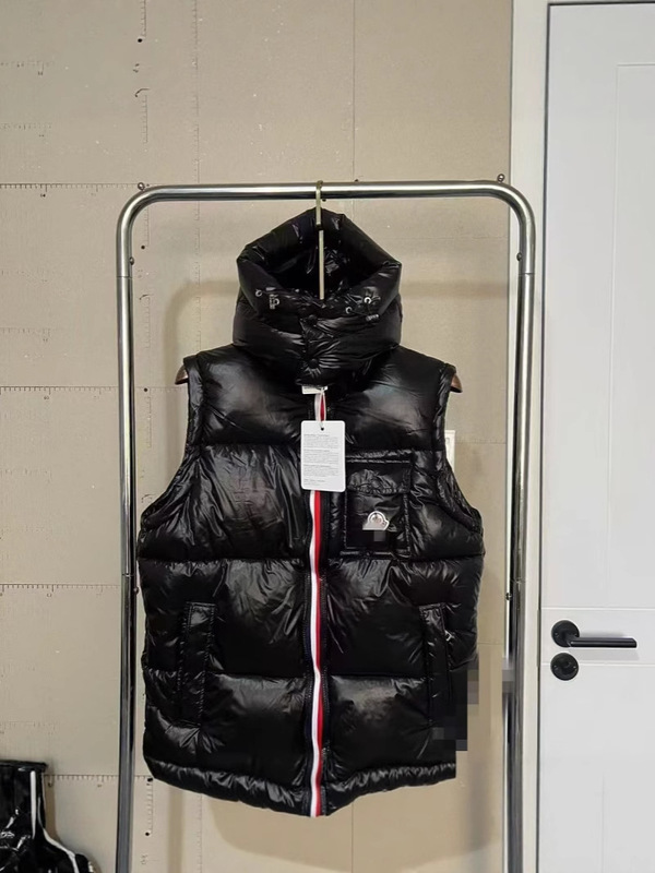 M家秋冬新款玛雅彩条男女同款可拆卸帽加厚棉服保暖无袖立领马甲|undefined