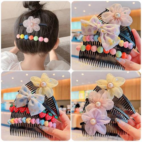 The new extended fringe magic children's comb hair clip cartoon hair accessory for little girls, fringe hair comb