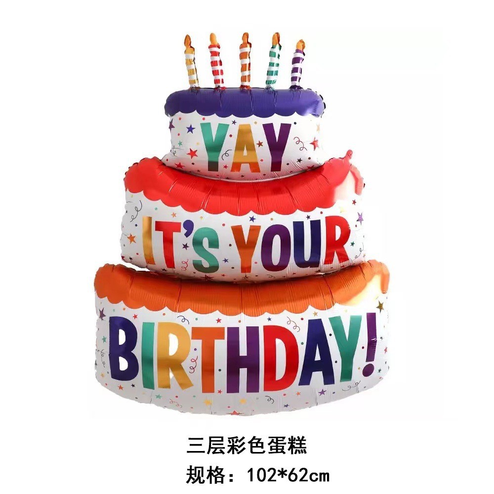 INS estilo coreano Decoración de cumpleaños pastel oso globo decoración de la fiesta de cumpleaños de los niños foto de cumpleaños decoración de la escena