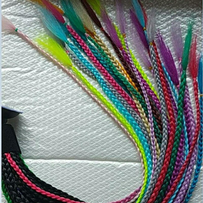 24 Motorcycle Helmet Accessories Dreadlocks Wig Ponytail Braids for Men and Women Riders Braids Men's Dreadlocks Removable