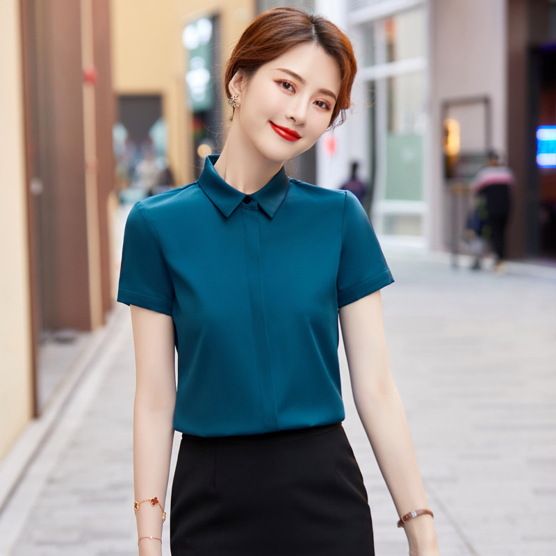 Blue summer thin shirt