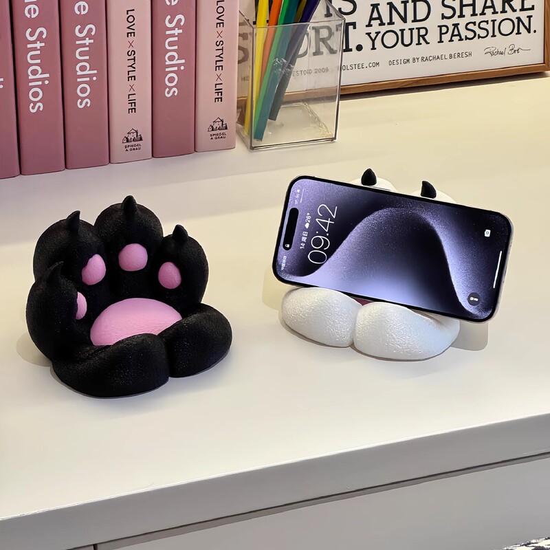Cross-Border Popular 3D Printed Cat Claw Mobile Phone Holder Desktop Creative Support Frame Ornaments High-Value Decompression Crafts Cross-Border Popular 3D Printed Cat Claw Mobile Phone Holder Desktop Creative Support Frame Ornaments High-Value Decompression Crafts