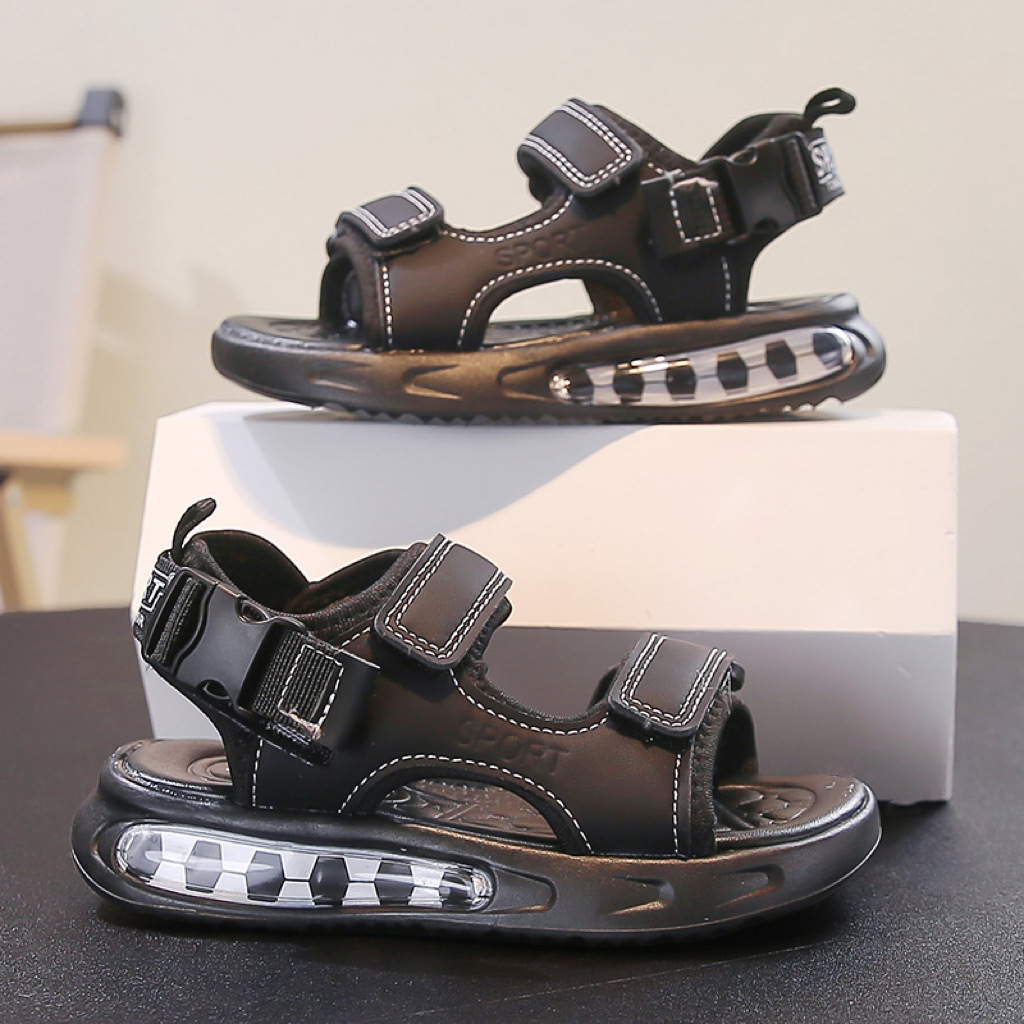 Sandalias deportivas para niños 2026 verano nuevo niño suave antideslizante zapatos de playa zapatillas de color grande image 1