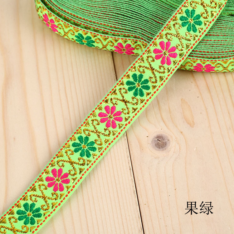 Nuevo 2cm étnico encaje jacquard bordado cinta etapa rendimiento Ropa Accesorios DIY accesorios de ropa especial