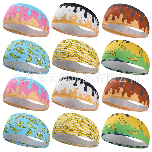 Best-selling outdoor running sports headband in Europe and America, unisex banana headband, sweat-absorbing headband for yoga and fitness