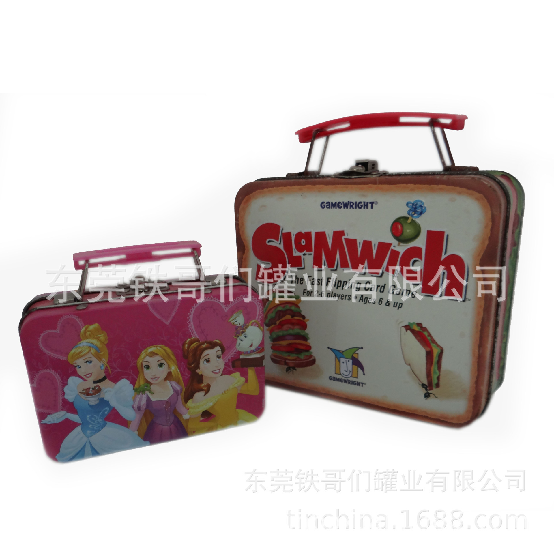 供应马口铁手挽罐 礼品包装手挽罐 金属午餐盒 提手盒 铁便当盒