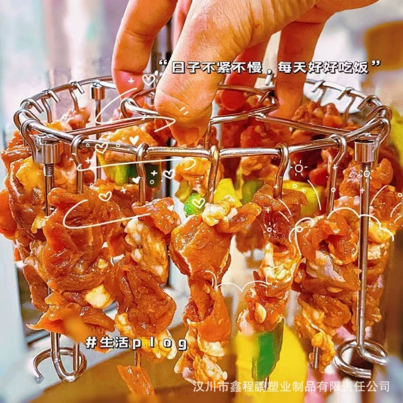 Новая духовка-фритюрница, 24 шампура, пищевая нержавеющая сталь 304, универсальные шампуры, круглые палочки для гриля