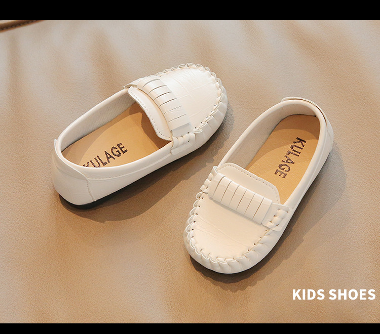 Korean version of casual bean 2022 autumn new boys' small leather shoes, one foot single shoe, children's shoes_voghion.com