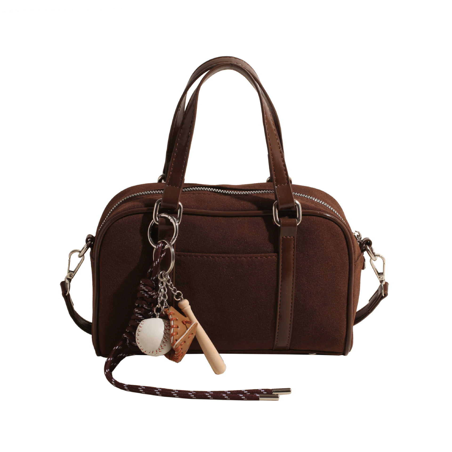 Capacious retro one-shoulder bag for leisure