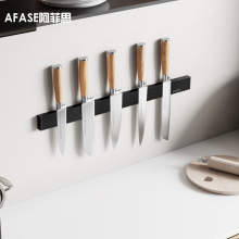 304不锈钢刀架免打孔磁性刀架厨房刀具收纳架磁铁磁吸菜刀置物架