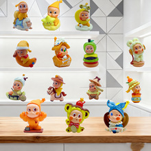 跨境爆款星星人diy改娃萌粒潮玩摆件对对碰手机链钥匙扣包包挂件