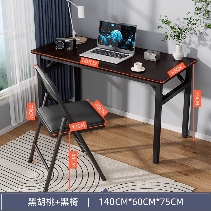 Mesa de escritorio plegable mesa de estudio de escritorio de escritorio de estudiantes de oficina en el hogar tabla pequeña tabla rectangular alquiler simple