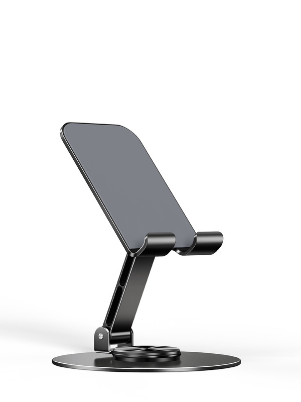 オールメタルデスクトップ携帯電話ホルダー、折りたたみ式360度回転金属タブレットホルダー、ドラマ視聴用レイジーホルダー|undefined
