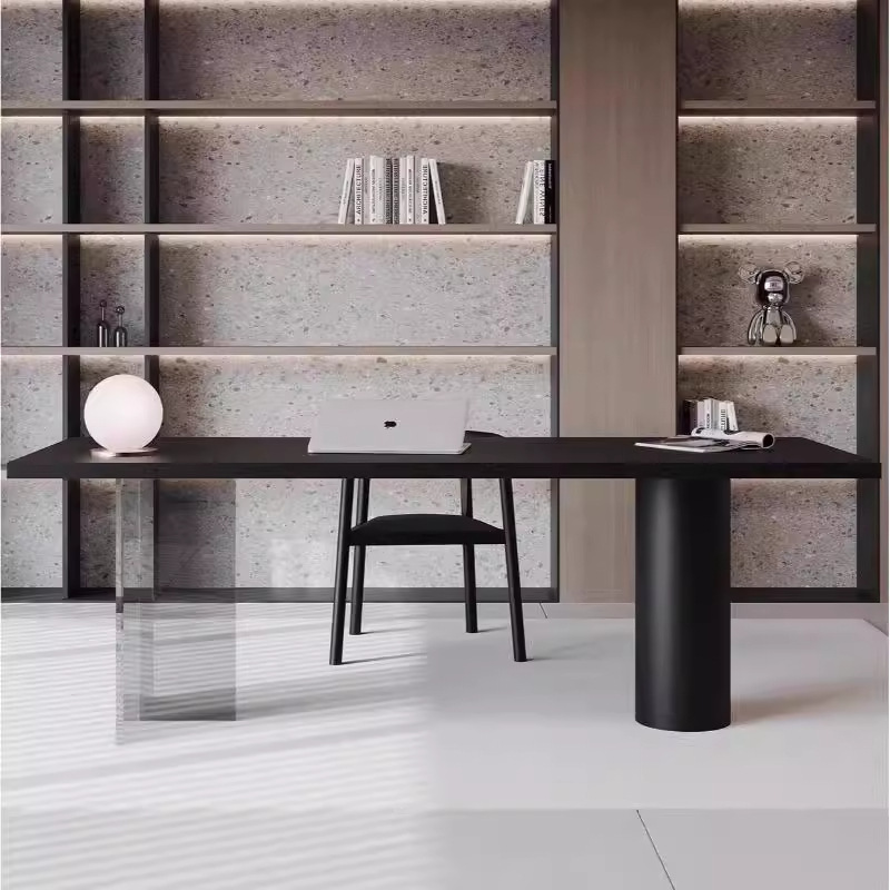 Italian Minimalist Desk Sofa Designer Modern Living Room Desk Solid Wood Home Simple Computer Desk