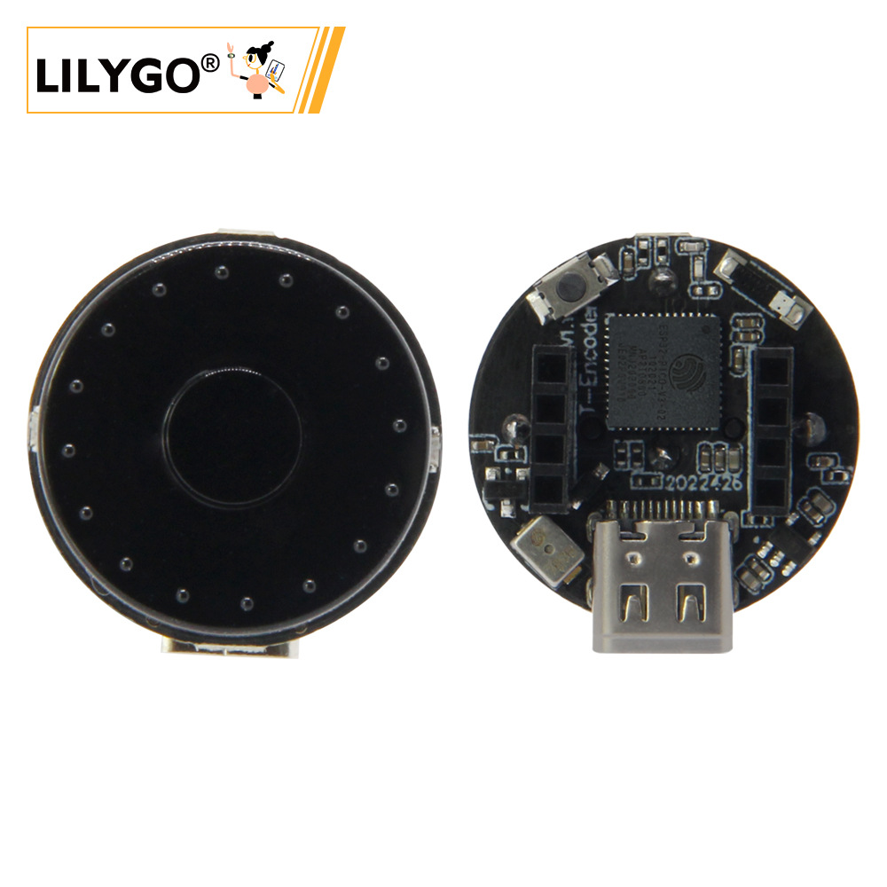 LILYGO® TTGO T-ENCODER ESP32 RGB LED 编码器 支持T-U2T下载器