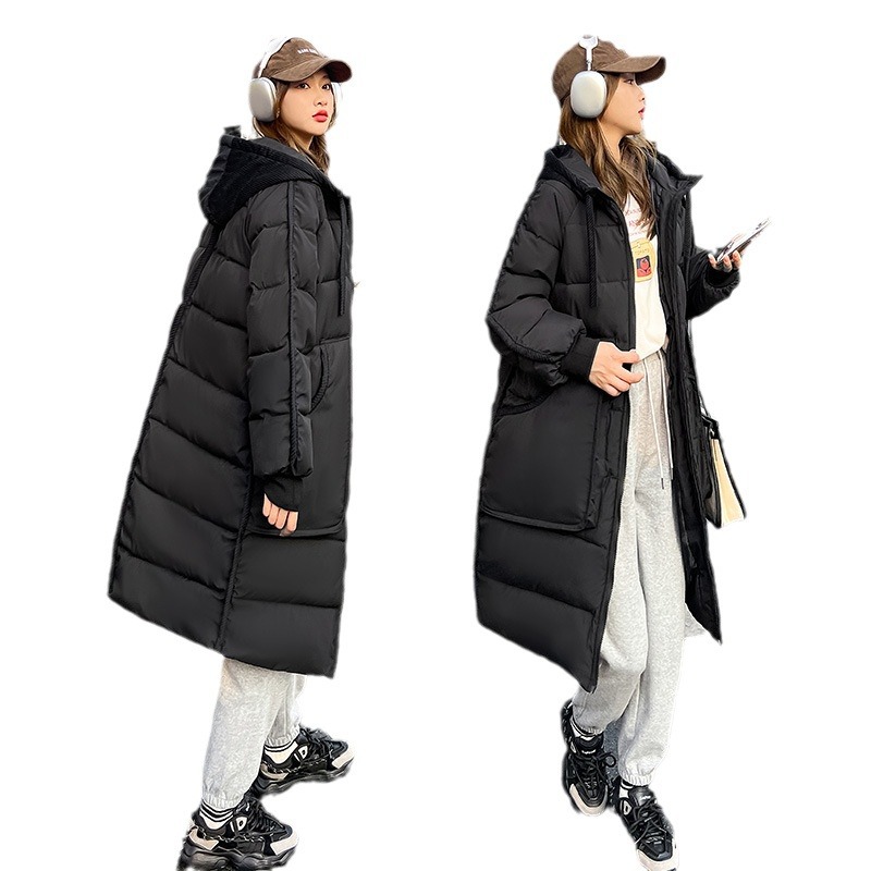 Capa de algodón de pluma para mujeres 2025, otoño y invierno, nuevo tipo de ropa de pan, diseño medio y largo, abrigo de moda universal delgado image 5