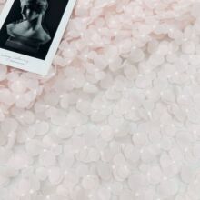 森系立体花瓣网纱面料3D贴花网眼布婚纱伴娘服DIY 手工布料