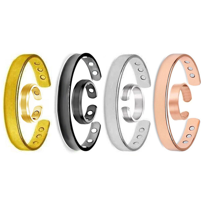 Fashion Solid Color Alloy Plating Unisex Rings Bracelets