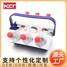 储冰式塑料六孔啤酒框手提架酒吧餐厅家用户外储冰拼色啤酒架