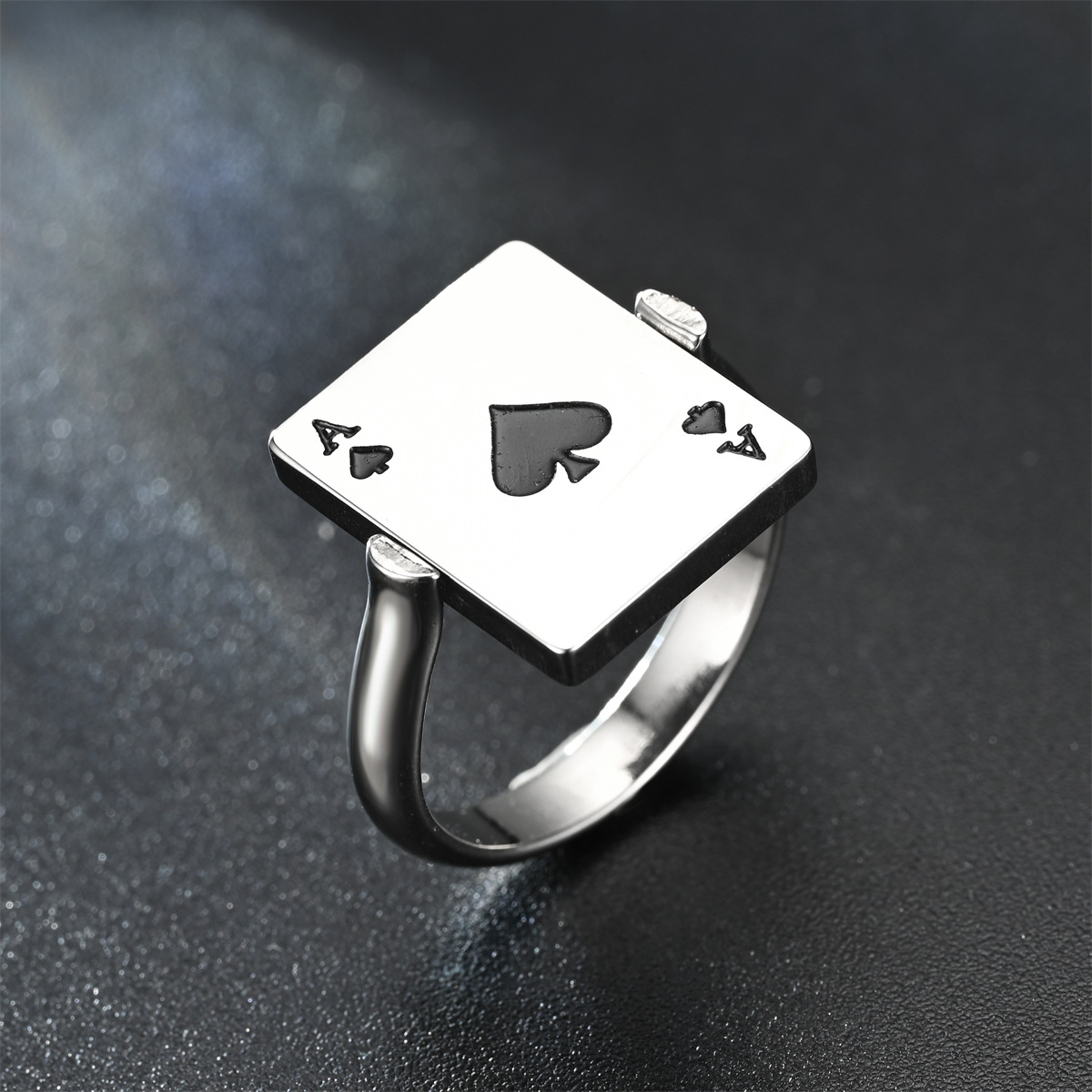 Fashion Poker Stainless Steel Rings Plating Stainless Steel Rings