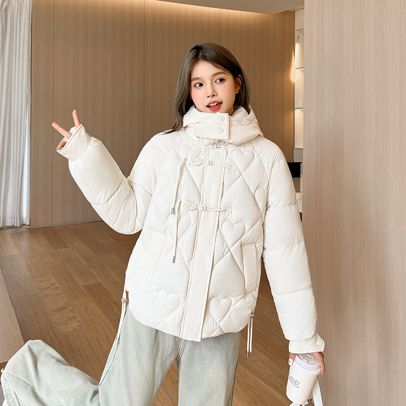 Algodón mujer 2024 invierno chaqueta gruesa nueva chaqueta de algodón de plumón corto pequeño nuevo estilo chino chaqueta de algodón de hebilla