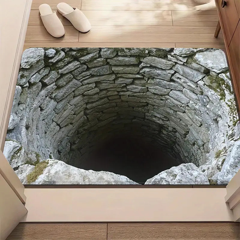 跨境陷阱3D立体视觉软硅藻泥地垫亚马逊浴室地垫吸水速干防滑垫|undefined