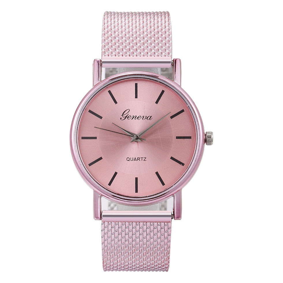 Fabricante en stock pareja reloj unisex neutral reloj mujeres estudiante moda malla reloj de pulsera de cuarzo