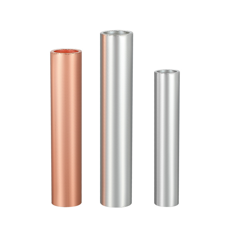 GT copper connecting pipe wiring terminal press and parallel copper connector straight-through crimp tube cable middle butt terminal