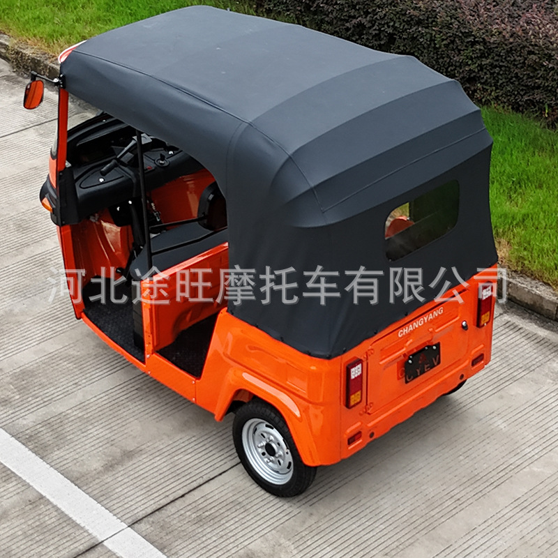 Nuevo tuk tuk de combustible transfronterizo africano eléctrico de tres ruedas turístico tripulado de petróleo y electricidad de la misma motocicleta de tres ruedas