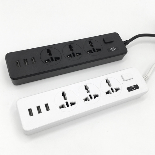 Multifunctional wiring socket 3USB power strip for home use with wired power strip British standard power strip cross-border wholesale 3-hole power strip