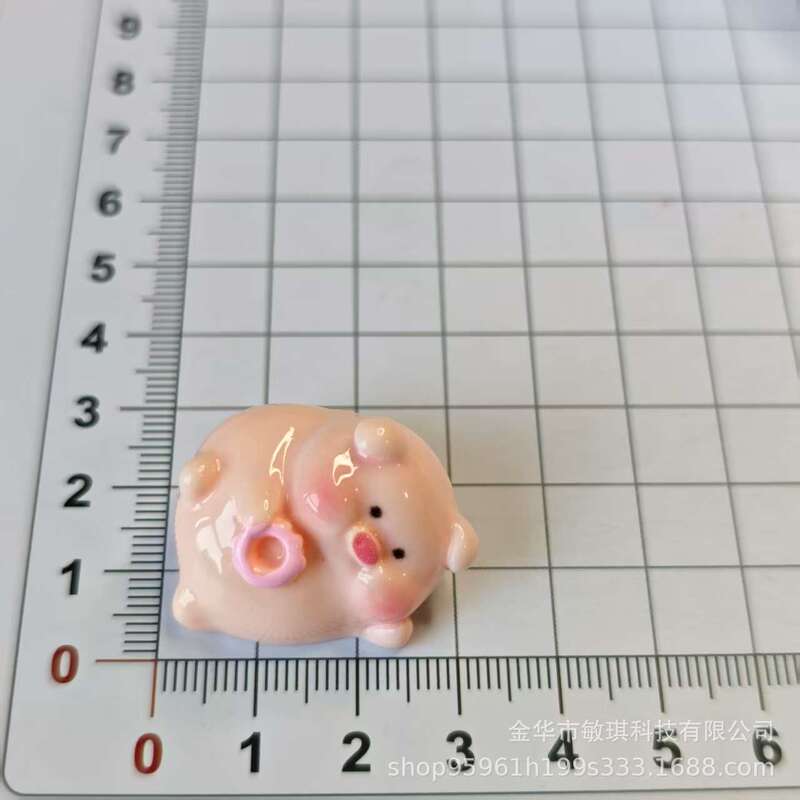 树脂卡通立体趴趴小猪diy饰品配件鞋花汽车摆挂件发夹手工材料|undefined