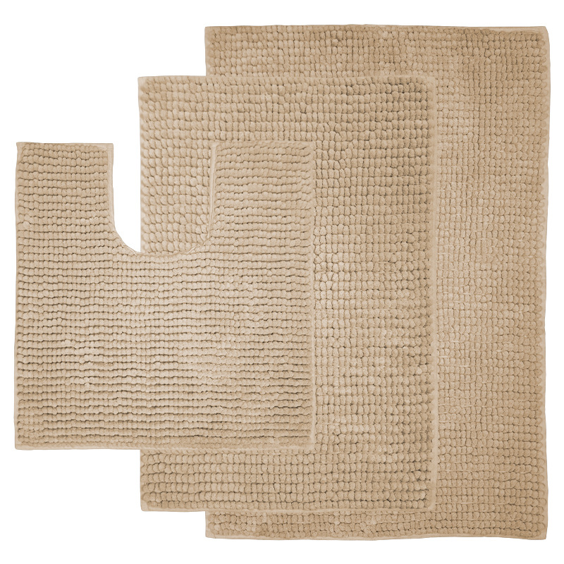 Transfronterizos dedicados al baño inodoro esterilla de piso de tres piezas conjunto de esterilla antideslizante de puerta de inodoro doméstico esterilla de absorción de agua